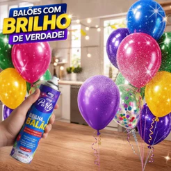 Brilha Balão Spray My Party 300ml Prolonga Brilho Realça Cor Aroma Frutas Vermelhas