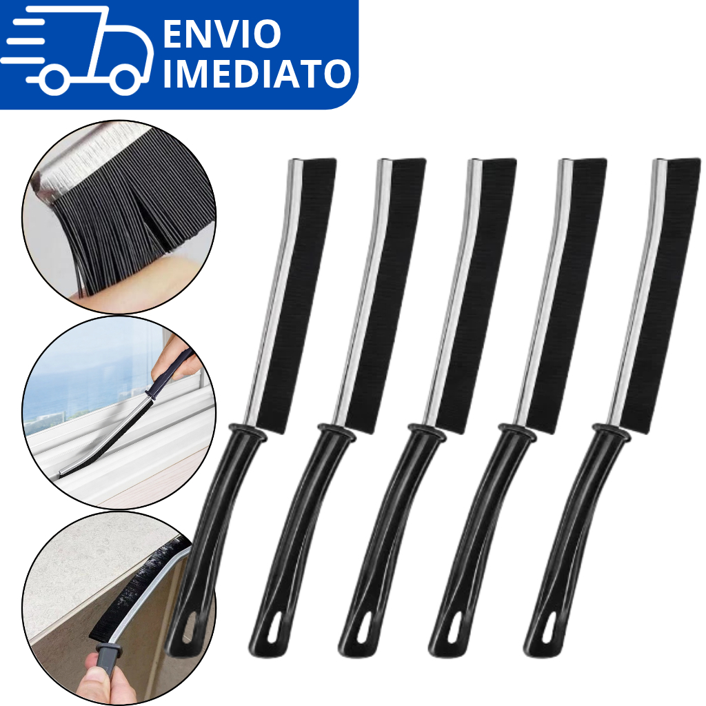 KIT 1 2 3 5 Escova Limpa Canto Multiuso Escovinha para Limpeza de Frestas e Trilhos Universal