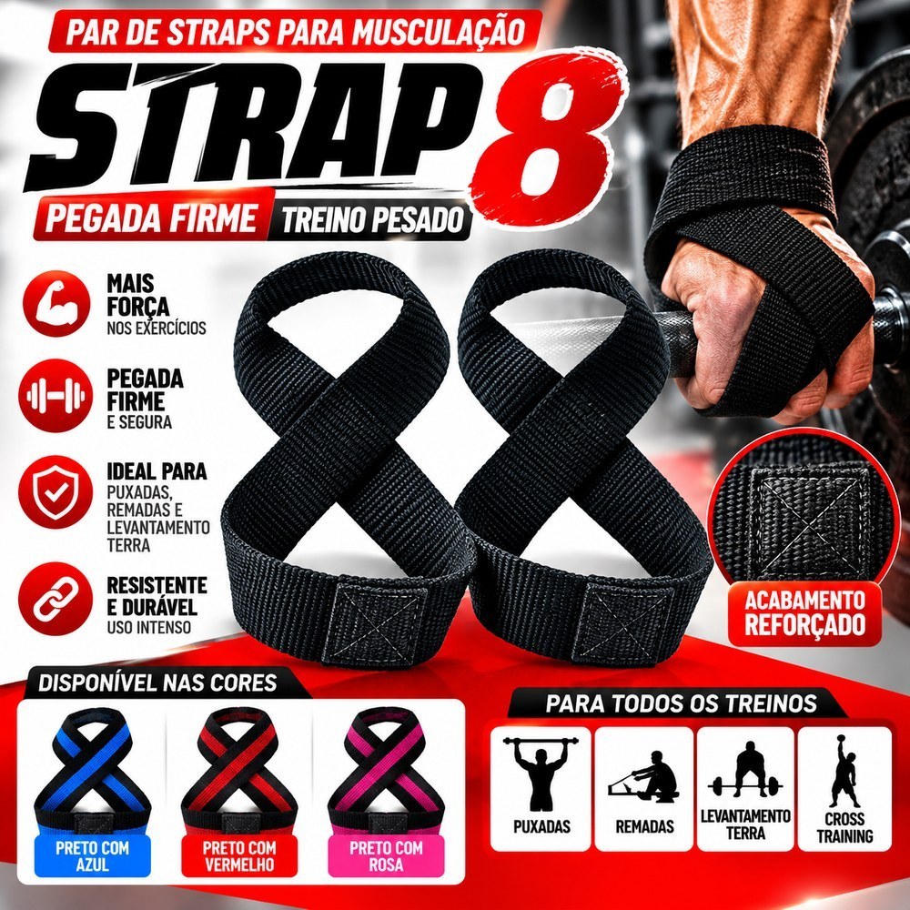 STRAP 8 — PEGADA FIRME PARA MUSCULAÇÃO