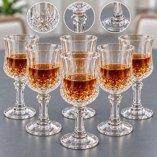 Jogo 6 Taças De Licor 50ml De Vidro Mesa Posta Também Para Drinks Doses Bebidas Festa Lyor
