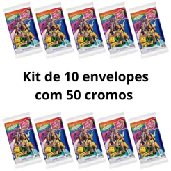 Kit de 10 envelopes com 50 cromos do Álbum oficial Gato Galáctico