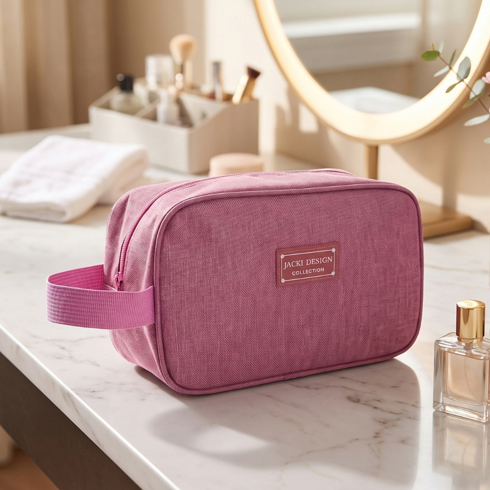 Necessaire Jacki Design com Alça Lateral e Zíper para Viagem e Maquiagem