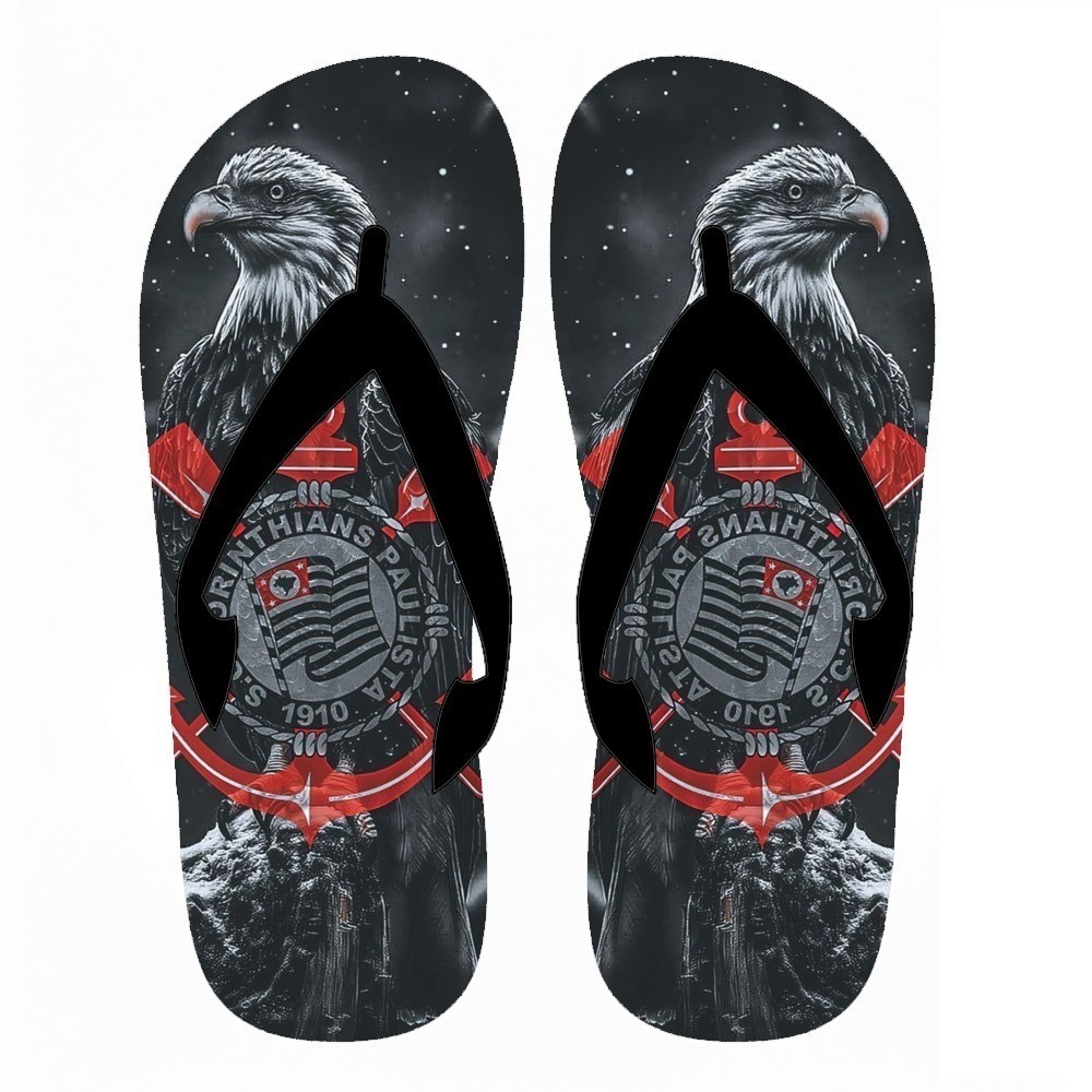 Chinelo Masculino Torcedor Confortável Estampados leve Casual Moda Verão Antiderrapante