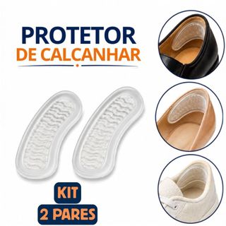 Kit Pares Protetor Calcanhar Gel Silicone Adesivo Anti Bolha Calo Ergonômico Conforto Dos Pés
