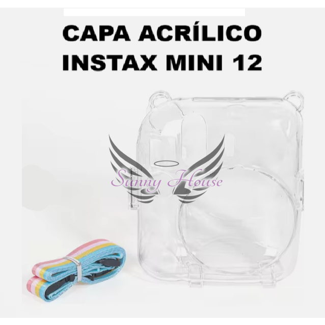 Capa de Câmera Acrílico Protetora Transparente Para Fujifilm Instax Mini 12