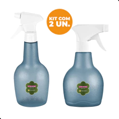 Kit Pulverizador Borrifador Spray 350ml e 580ml Azul Sanremo