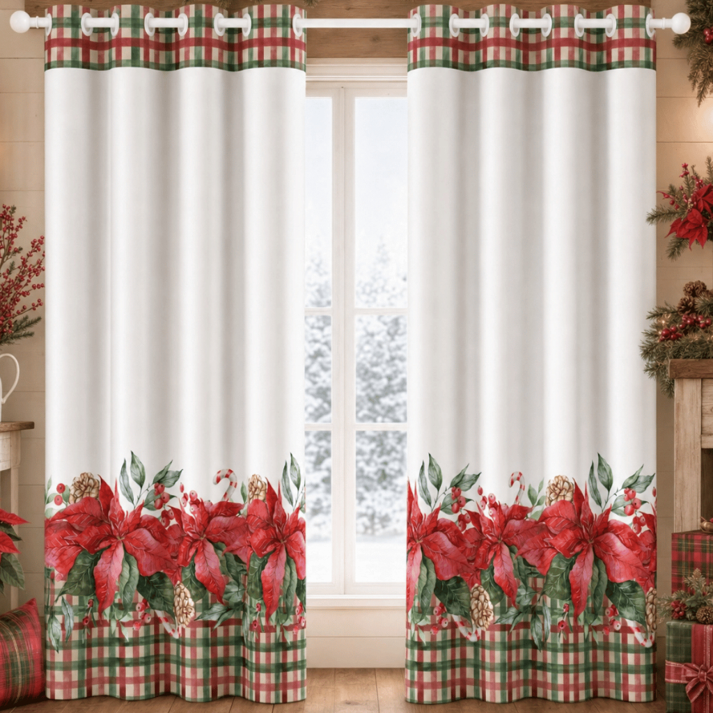 Cortina 3,00 X 2,20 Festas Natalina Decoração Enfeites de Natal, Cozinha, Sala
