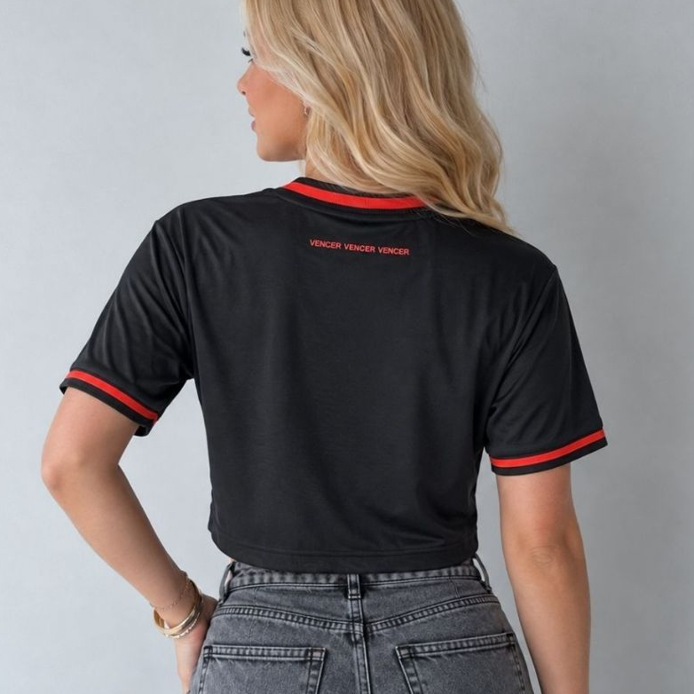 Cropped Flamengo Victory Feminino Camisa Torcedora Manga Curta Original · foto 2