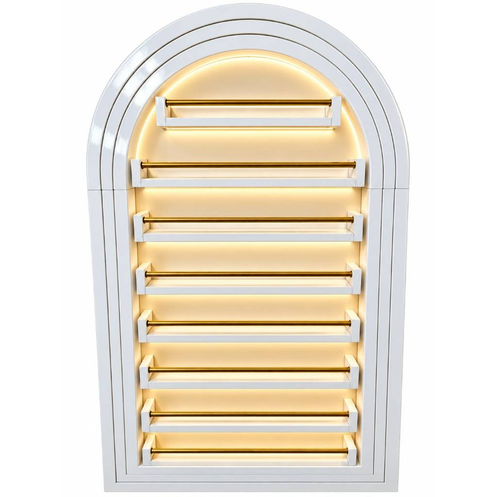 Expositor de Esmaltes com Arco Romano e LED