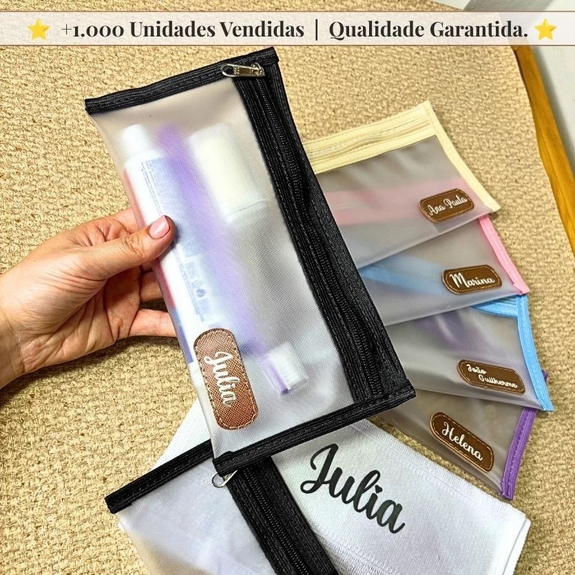 Porta Escova Personalizado | Necessaire Higiene Bucal Escolar 24x12 cm