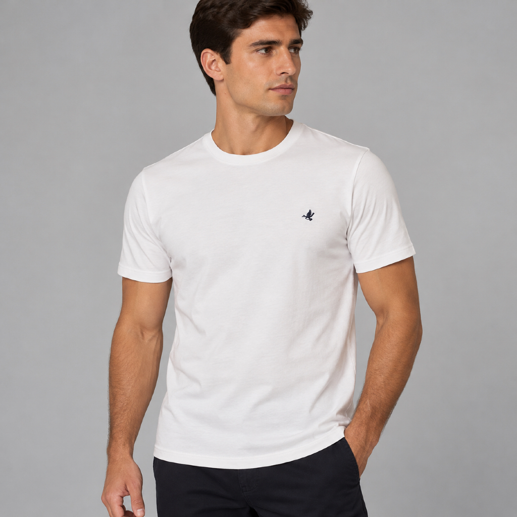 Camiseta Brooksfield Masculina Algodão Peruano 40.1 Premium Básica