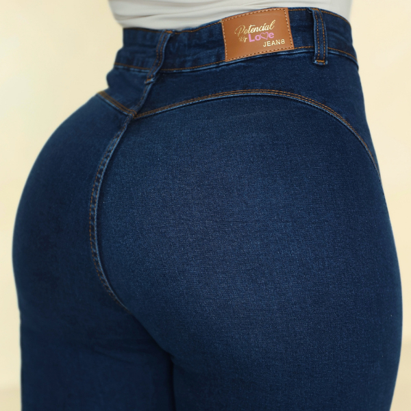 Calça Jeans Skinny Feminina Levanta Bumbum Com Lycra Cintura Alta Sem Bolso