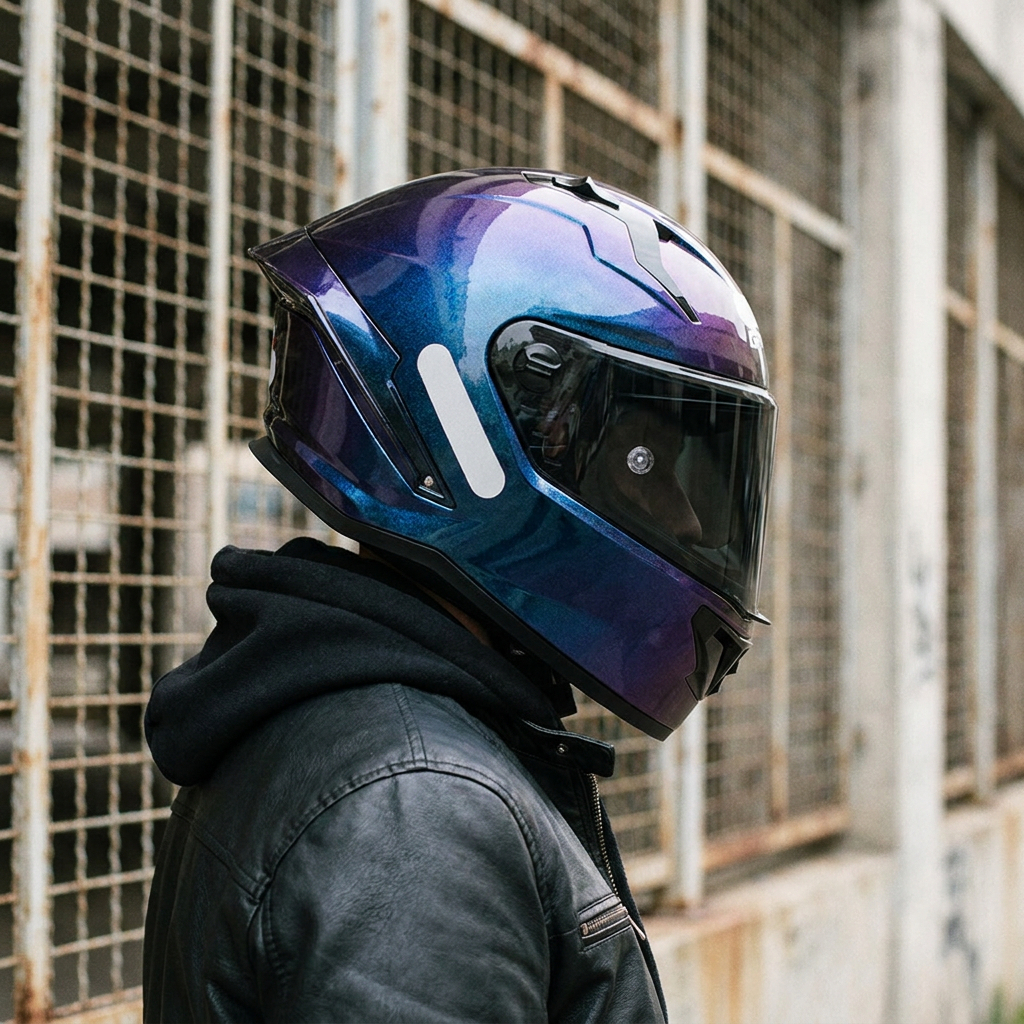 CAPACETE GP TECH PILOT MONO CAMALEÃO ROXO — imagem 2 de 2