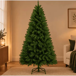 Árvore de Natal 2,10m 1,8m 1,5m Pinheiro Verde Luxo Grande Cheia Reforçados Realista Base Ferro Premium Natalina