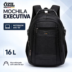 Mochila Masculina Executiva Ozil Notebook Até 15 Polegadas Reforçada 16L Trabalho Faculdade