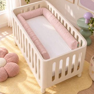Rolo Protetor para Berço, Mini Cama, Cama Solteiro e Cama Casal 100% Algodão