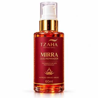 Óleo Capilar Reparador Mirra TZAHA Profissional 60ml Finalizador Brilho Nutrição Maciez Pontas Todos os Tipos de Cabelo