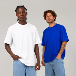 Kit 2 Camisetas Oversized Streetwear 100% Algodão Fio 30.1 Branco – BRUNX