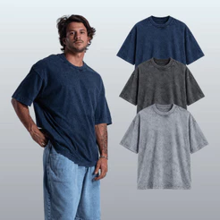 Camiseta Heavy Oversized Marmorizada 100% Algodão Fio 20.1 220g – BRUNX