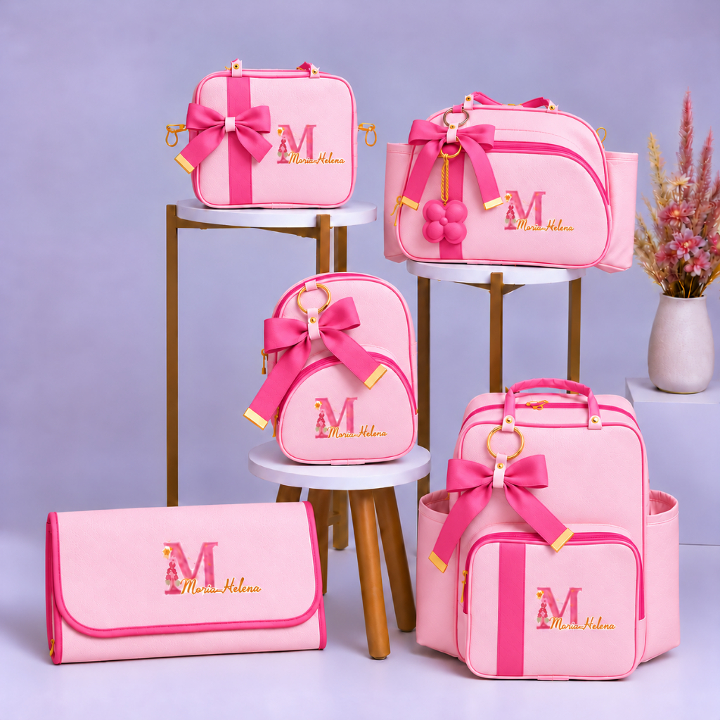 Bolsa Maternidade Jardim Encantado Menina  Com Nome Personalizado