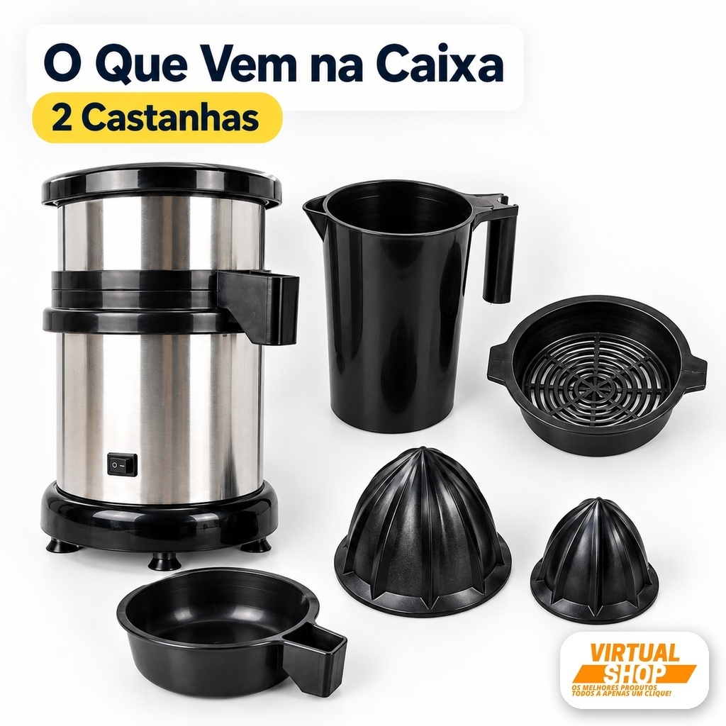 Espremedor Extrator Sucos Laranja E Limao Profissional Inox Cor Prateado Frequência 60 110v/220v — imagem 2 de 2