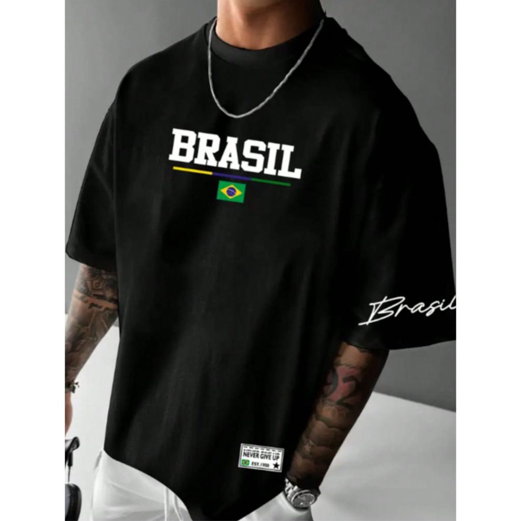 camisetas básica seleção brasileira time brasil torcida