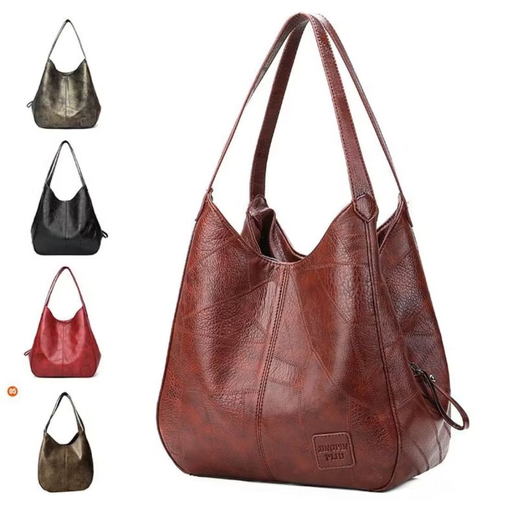 Bolsa Feminina saco ombro média couro sintético promoção em Oferta na Shopee
