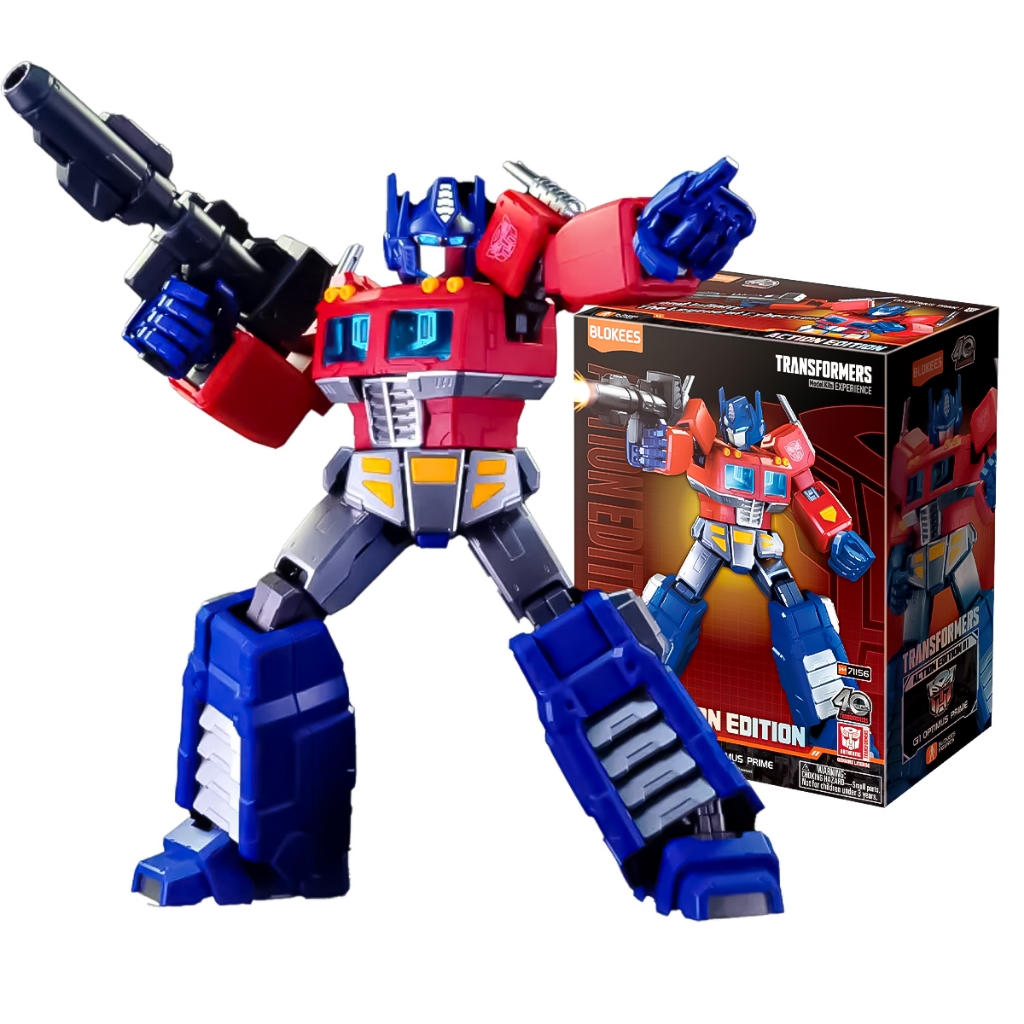 Boneco Articulado Montável Blokees Transformers Action G1 Optimus Prime Colecionável Model Kit