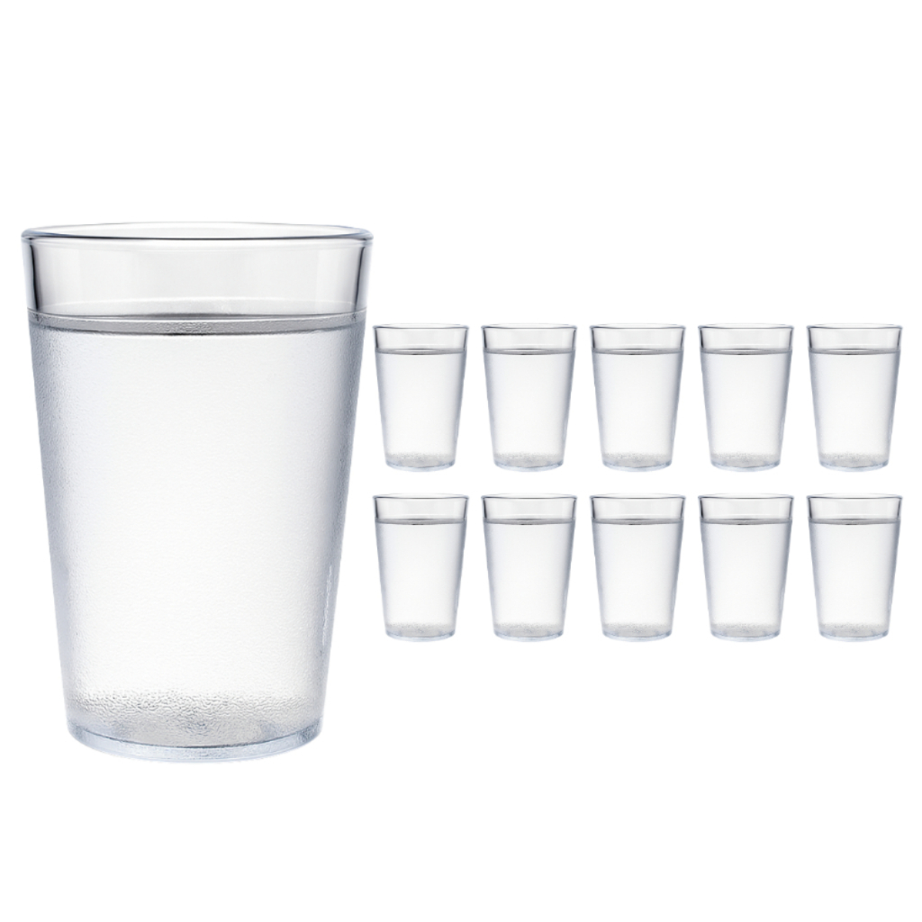 Kit Combo Copos De Policarbonato Resistente Inquebrável 250ml Transparente
