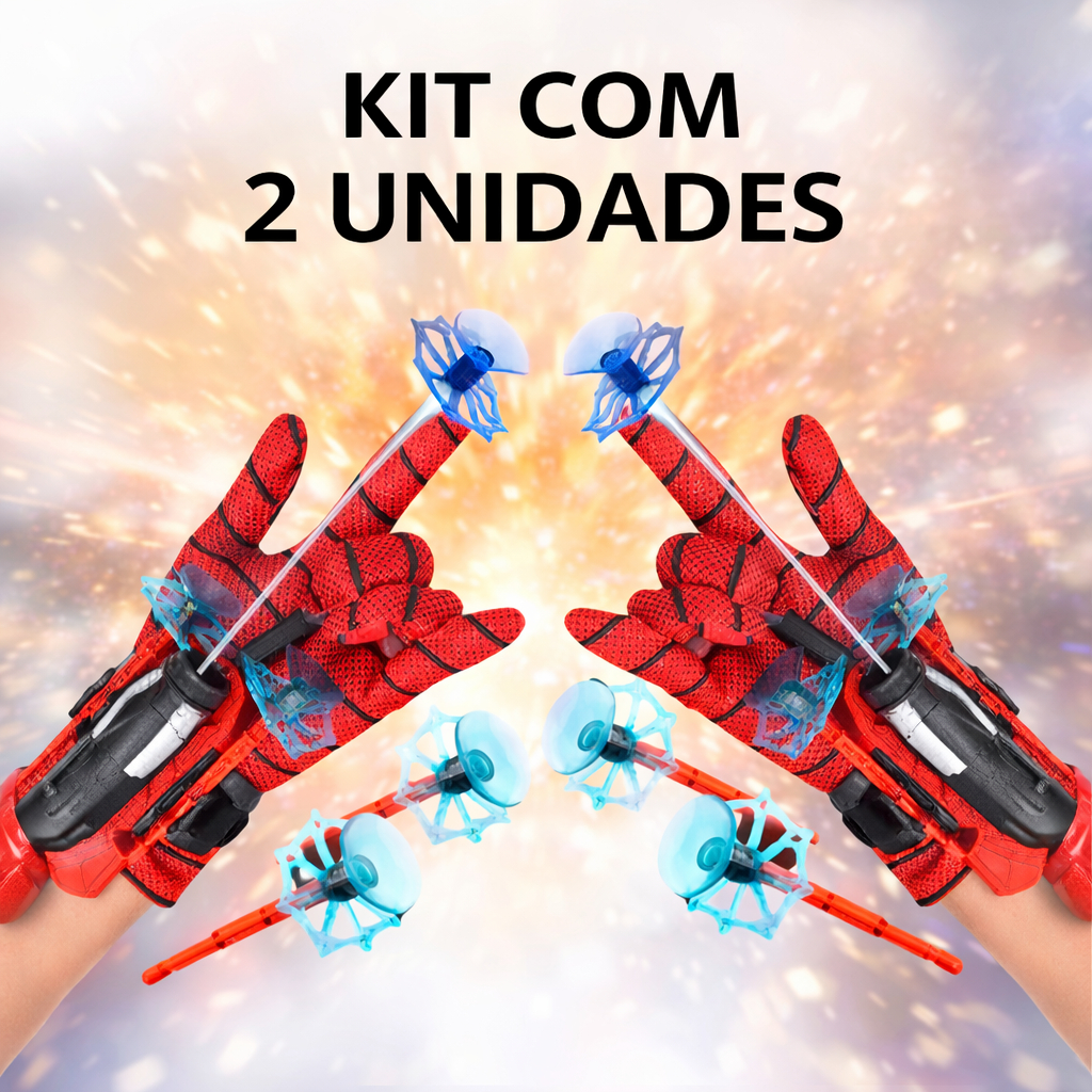 Luva homem aranha Lançadora de Teia com Cordinha – Brinquedo Infantil Aventura
