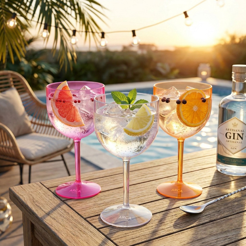 Taça Gin Tônica Drinks 600ml Festas Coquetéis Material Acrílico Transparente