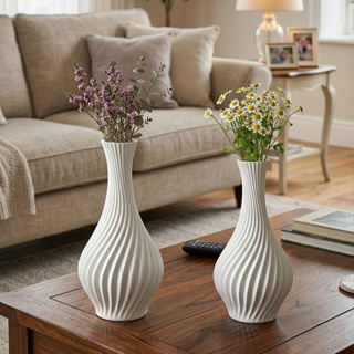 Kit 2 Vasos Decorativos Em Espiral Moderno Sala Cozinha Decoração Ambiente em Oferta na Shopee