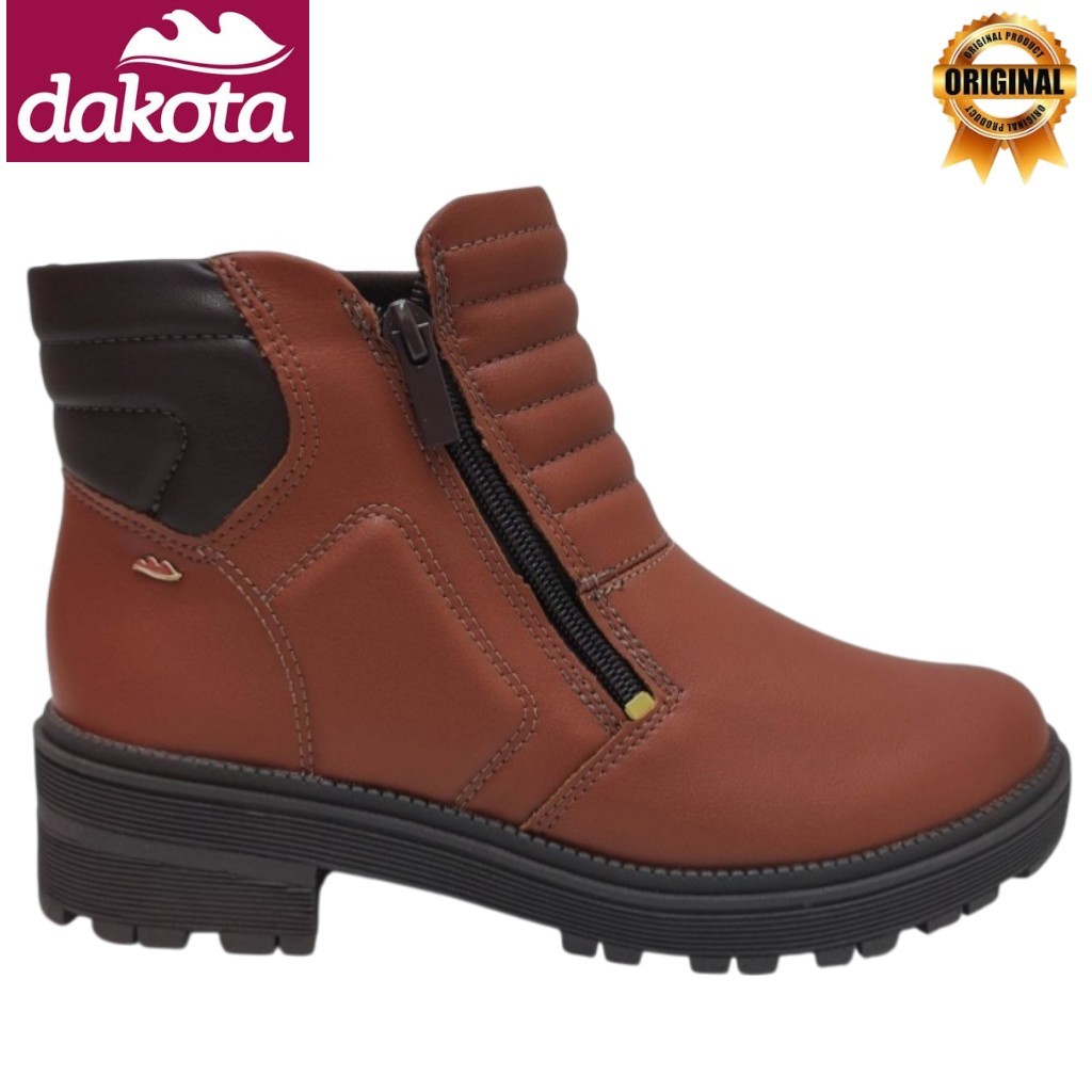 Bota Coturno Feminina Dakota - Tratorada Confortável com Zíper Cano Curto G9563