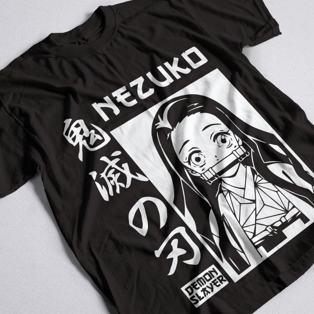 Camisa Demon Slayer Nezuko Kamado 100% Algodão Camiseta Anime em Oferta na Shopee