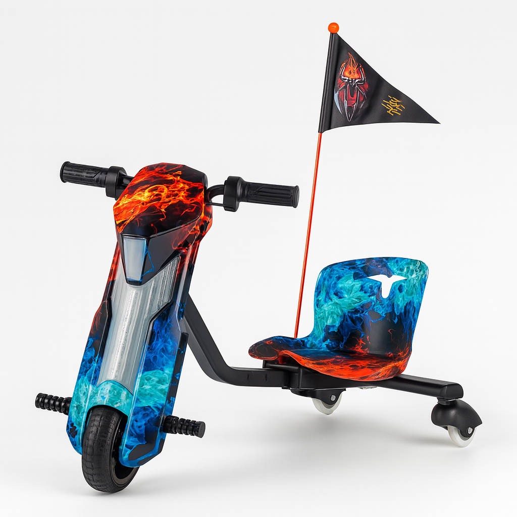 Triciclo Patinete Elétrico 50KG Drift 6,5 Polegadas 8 Polegadas 25 km/h Bluetooth Led Bateria Recarregável