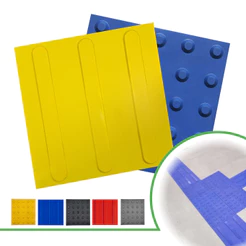 Piso Tátil - kit 80 peças - PVC 25x25cm - Acessibilidade