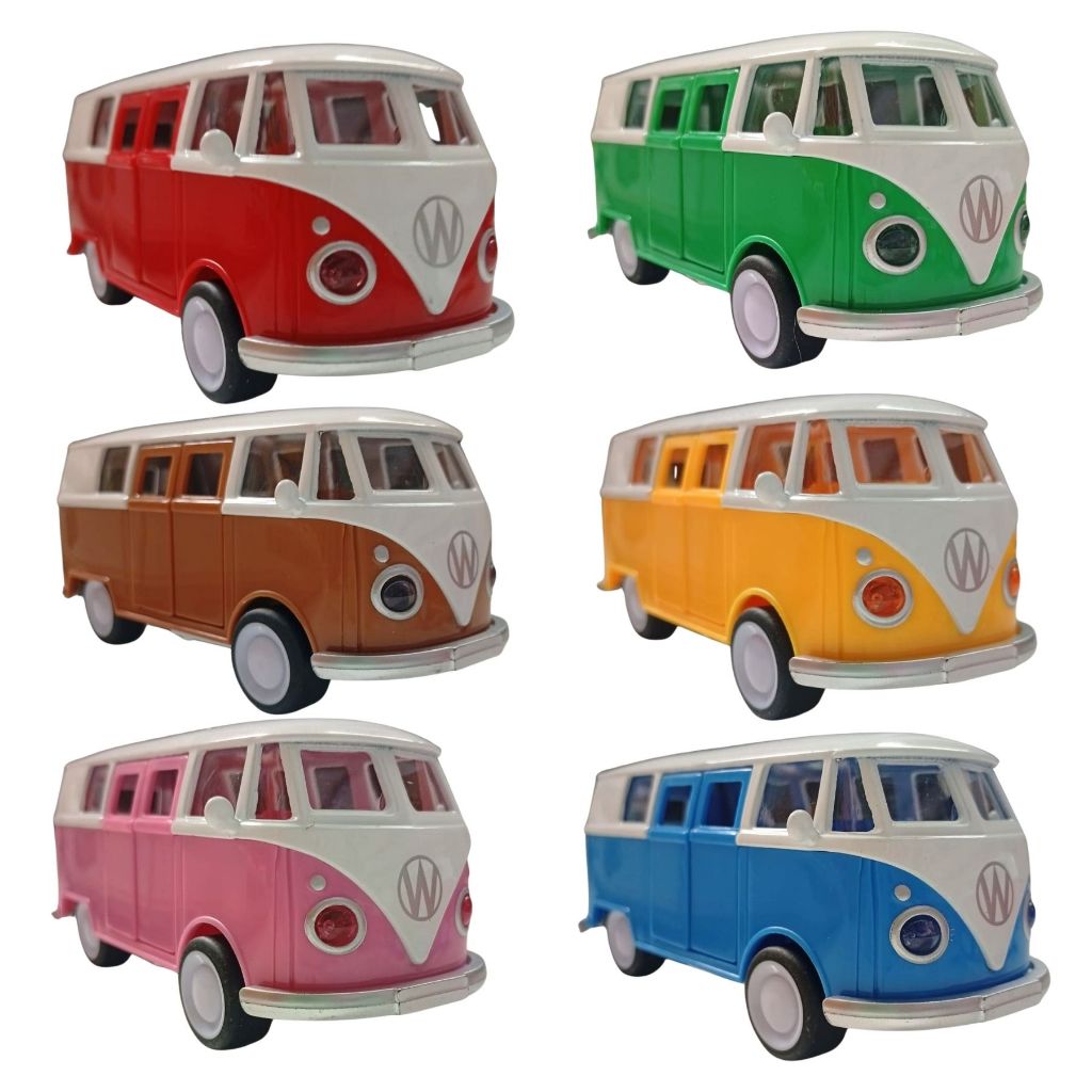 Miniatura carrinho de ferro VW Kombi Perua abre duas portas