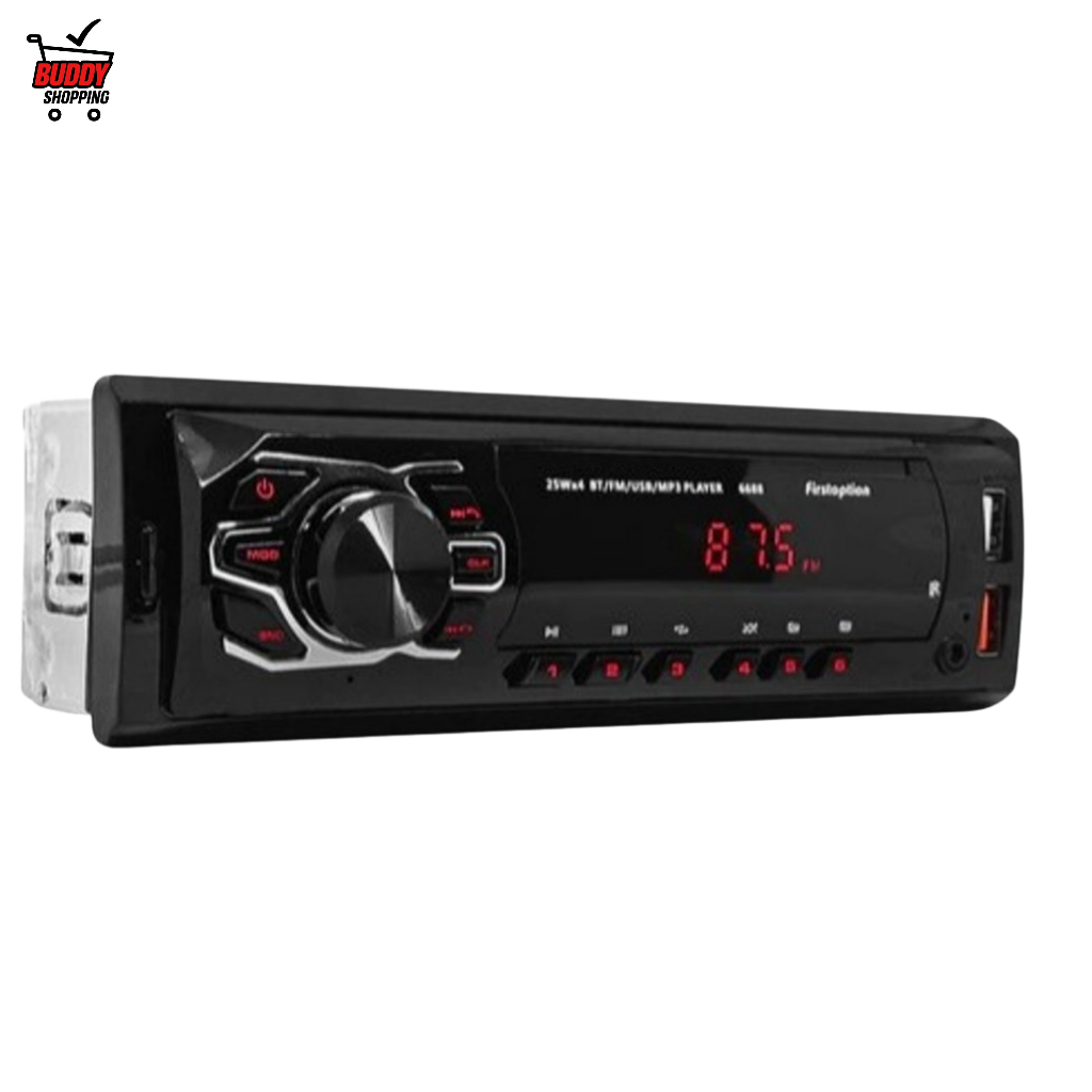 Rádio Som Automotivo MP3 C/ Bluetooth 2 USB Visor Led Aux Pen Drive 1 Din em Oferta na Shopee