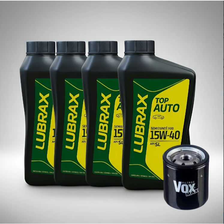 Kit Óleo Lubrax Valora 15W40 4L + Filtro de Óleo LBM2 Troca de Óleo Produto Novo