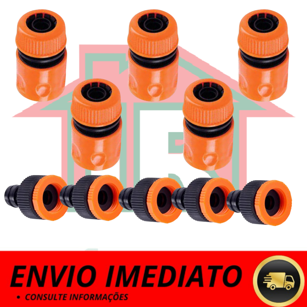 Engate Rápido e Adaptador para mangueira kit com 10 peças - Forceline
