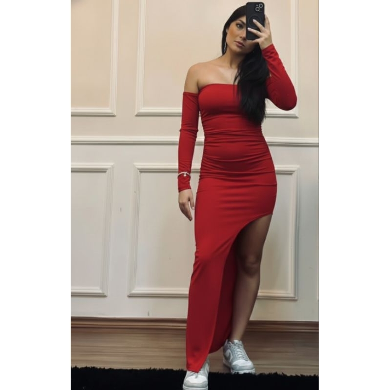 vestido longo/vestido manga longa/vestido gringo/vestido feminino/vestido tubinho