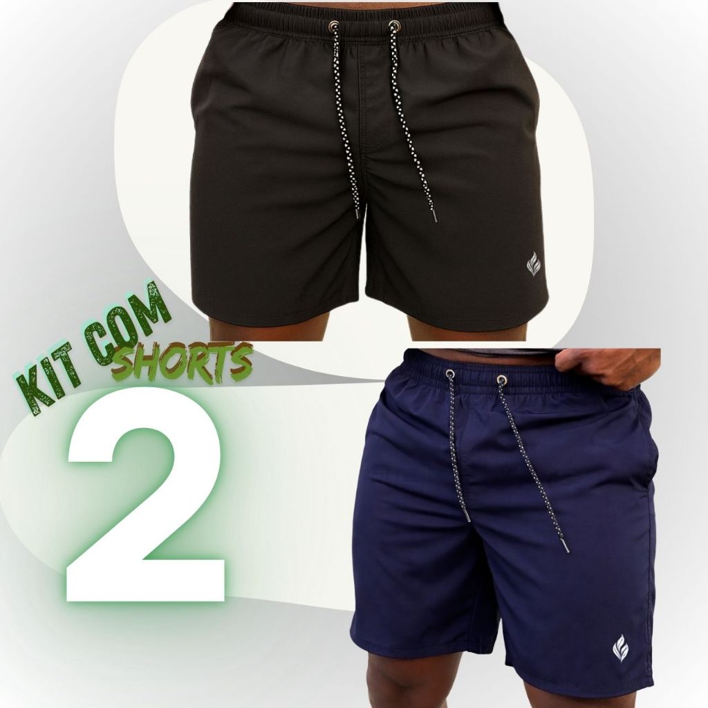 Kit 2 Shorts Tactel Masculino Bermuda Masculina Tactel Bermudas Masculinas Praia …