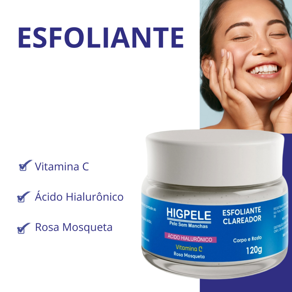 ESFOLIANTE CLAREADOR HIGPELE em Oferta na Shopee