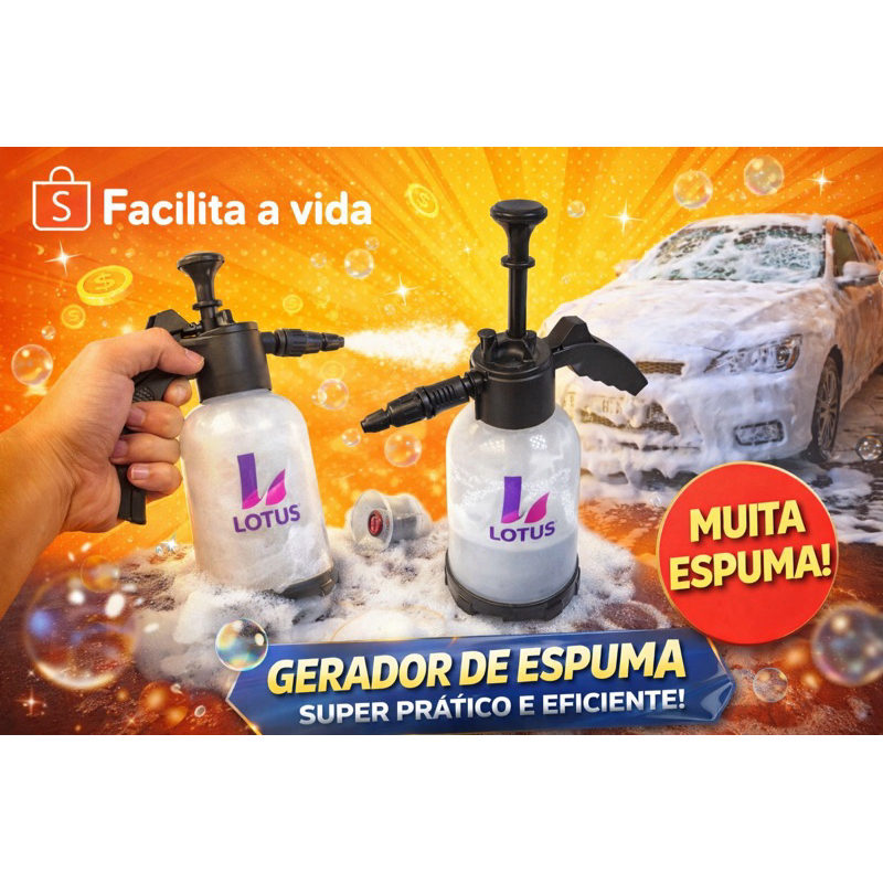 Gerador De Espuma 2 Em 1| Pulverizador Manual 2018 em Oferta na Shopee