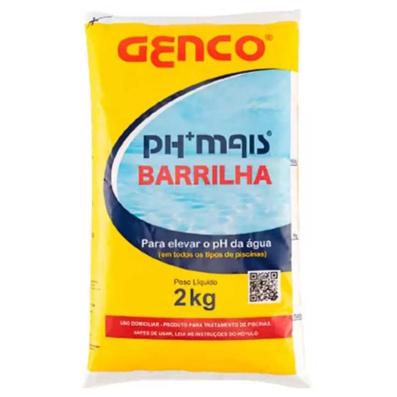 Barrilha para Piscina Genco 2kg – pH+ Elevador de pH para Tratamento da Água em Oferta na Shopee