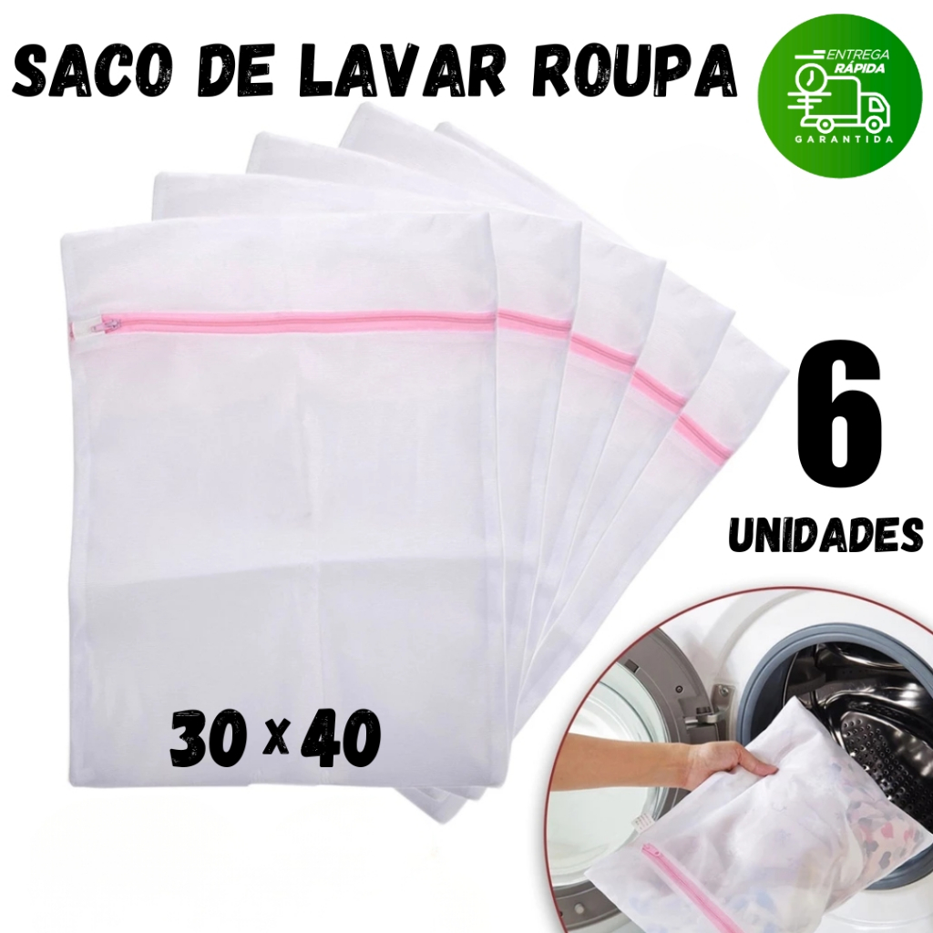 Jogo Saco Lavar Roupa 30x40 para Lavadora Maquina Roupa Delicada Intima Tanquinho em Oferta na Shopee