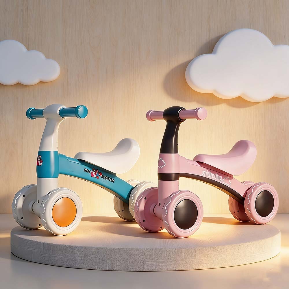 Bicicleta de Equilíbrio Infantil 1-3 Anos | Chassi PP Leve e Resistente | Segura e Divertida
