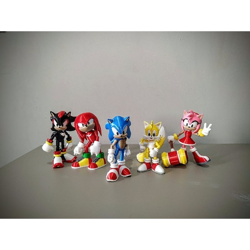 Bonecos Sonic Articulados - Sonic, Shadow, Knuckles, Tails e Amy