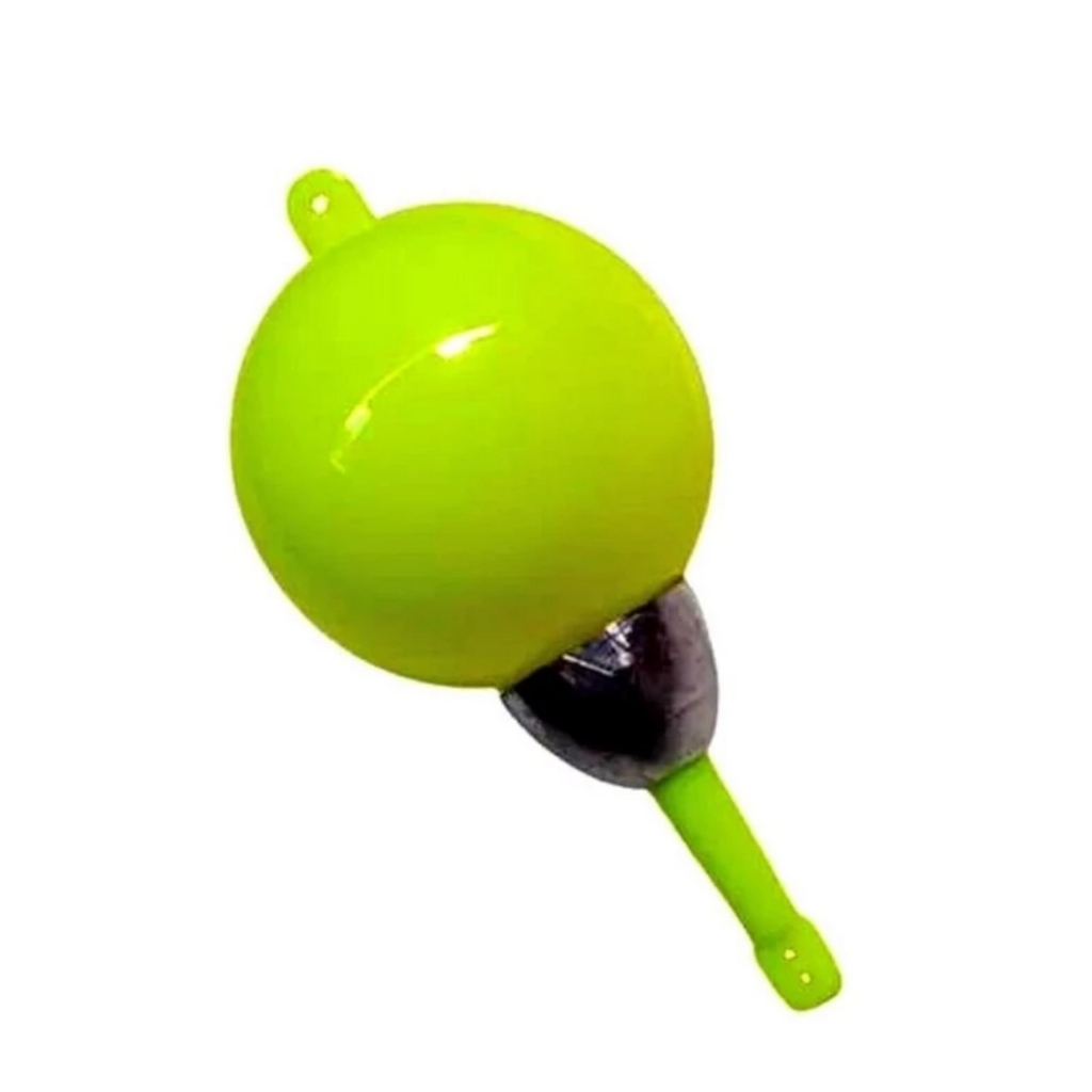 Boia Para Pesca De Robalo Lizard Cascavel 38g - Com Chocalho - VERDE LIMÃO