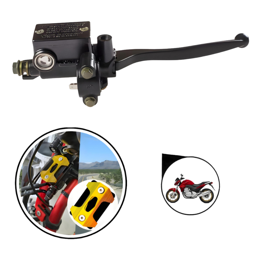 Burrinho Freio + Tampa CNC Colorida Titan Fan XRE Bros CG CB 250 Twister Freio Hidráulico Honda Moto
